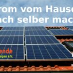 Online-Vortrag: Photovoltaik-Strom vom Hausdach – einfach selber machen!