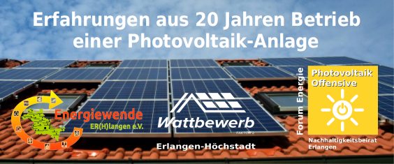 Online-Vortrag: Erfahrungen aus 20 Jahren Betrieb einer Photovoltaik-Anlage