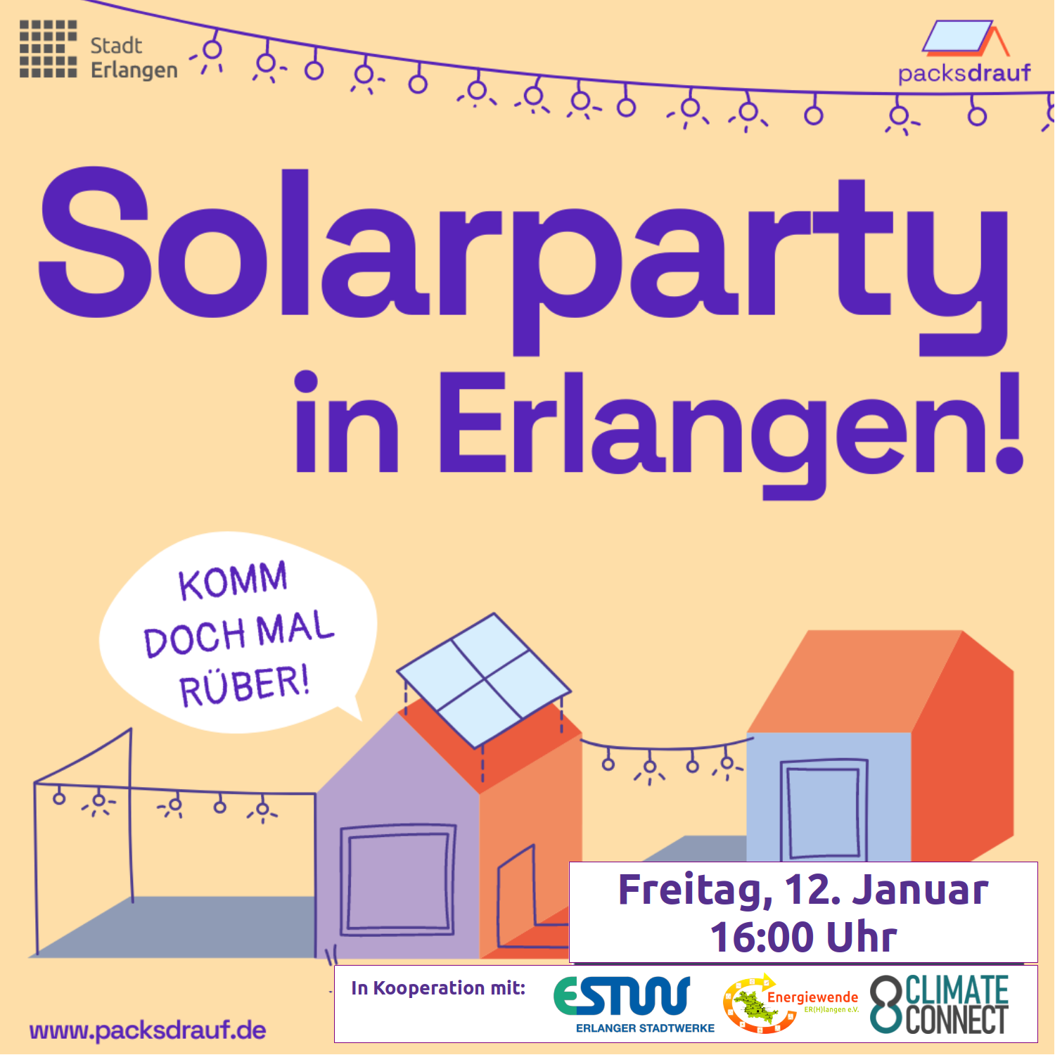 1. „packsdrauf“-Solarparty in Erlangen